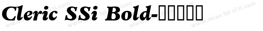 Cleric SSi Bold字体转换